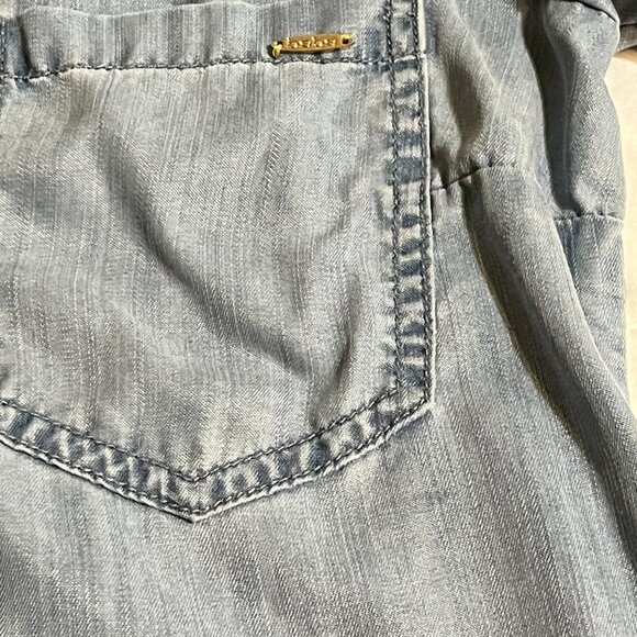 BEBE BLOUSE DENIM BUTTOM DOWN SIZE S - Picture 15 of 16